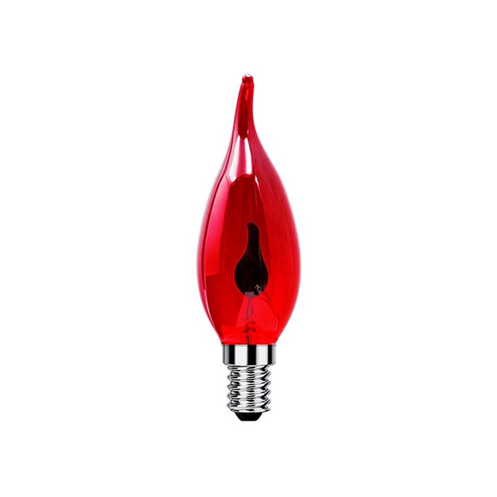 LED Edison Bulb E14 3W 220V Flame Fire Lighting Lampara Orange Red Vintage Flickering Effect Novel Candle Tip Lamp C15L