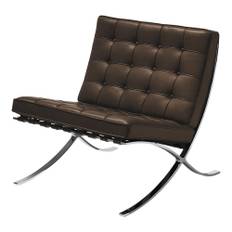 Knoll - Barcelona Chair, Läder: Kat. W Velluto Pelle - VP280 - Fåtöljer - Ludwig Mies van der Rohe - Brun