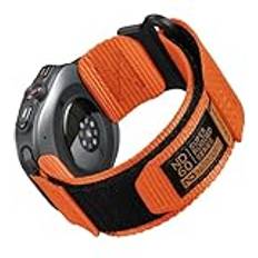 Nereides armband kompatibelt med Samsung Galaxy Watch 7 Ultra 47 mm (2024) för män, robust nylon vävd slinga för Samsung Galaxy Watch 7 Ultra (orange)