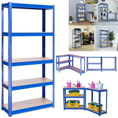 DayPlus Shelving Unit Garage Storage Shelves 180x90x40cm 5 Tier Metal Shelf Rack Boltless Height