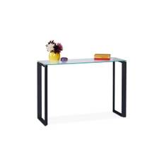 Konsolbord med bordsskiva i glas