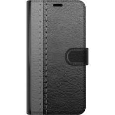 Samsung Galaxy A56 Svart Plånboksfodral Grått Fake Läder