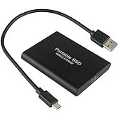 Bärbar Solid State-Drive 10 TB - Extern SSD med hög kapacitet, mobil hårddisk, USB 3.1 typ C för förbättrad förvaring, kompatibel med mobiltelefoner och datorer