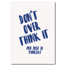Be yourself plakat 60x84 cm (A1) / Hvid Egetræ
