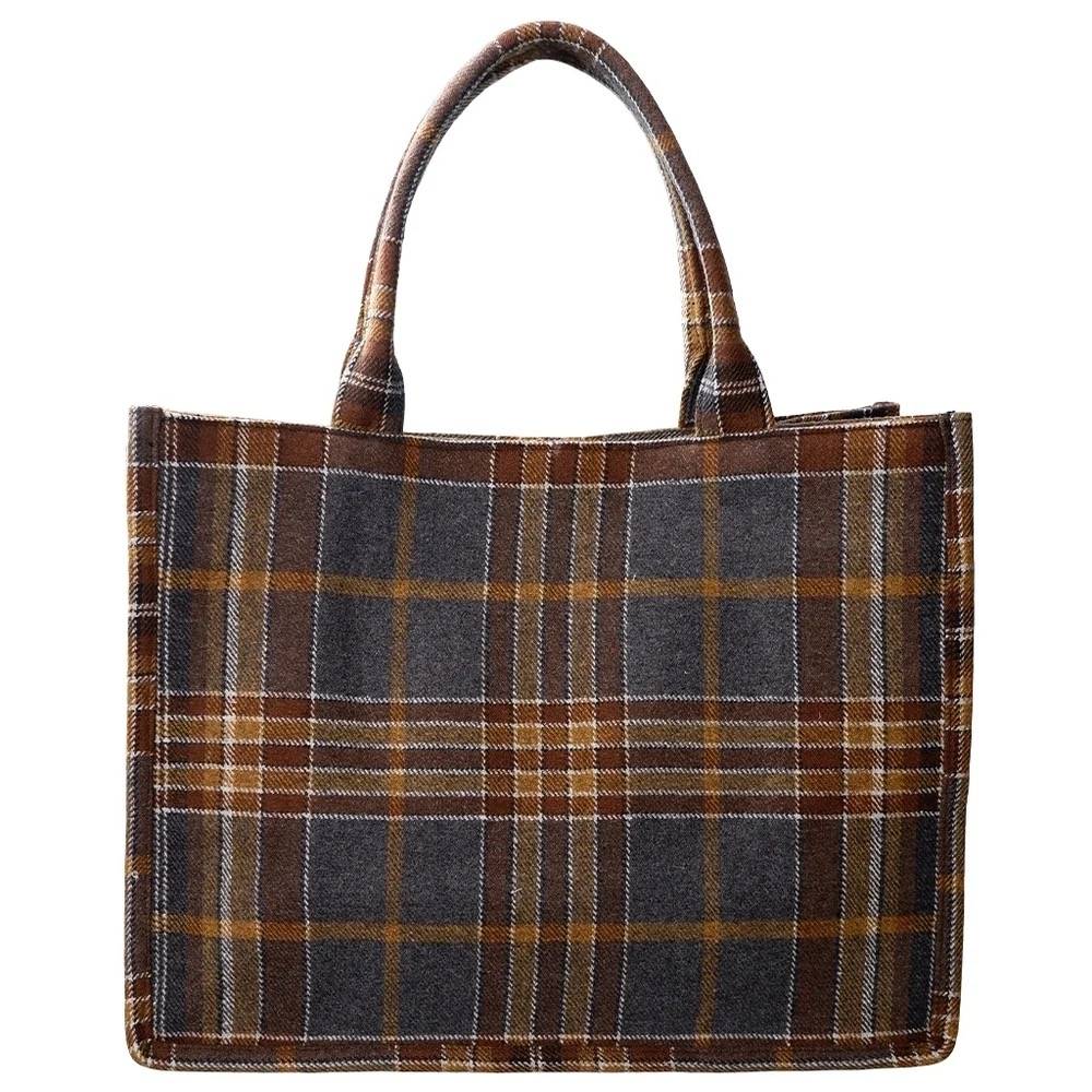 Black Colour Dex bag - grå (grey check) ONESIZE