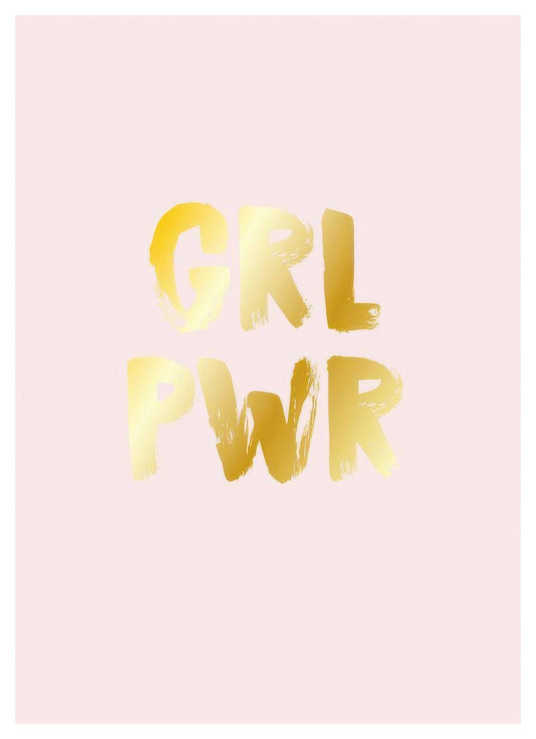 Girl Power Gold Poster (30x40 cm)