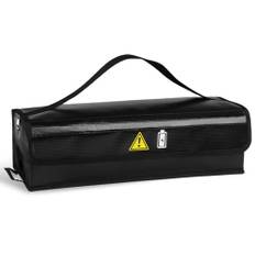 Elcykel batteriväska eldfast låda, brandsäker cykelryggsäck, vattentät och explosionssäker Lipo Safe Bag med kabelkanalshål och kardborreband inuti för förvaring, transport, laddning