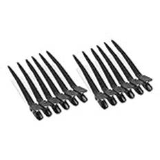 KOSDFOGE Hair Styling Clips Hair Sectioning Clips Salon StylingClips 12pcs Box for Fine Hair Clips in 6 Colors (Schwarz)