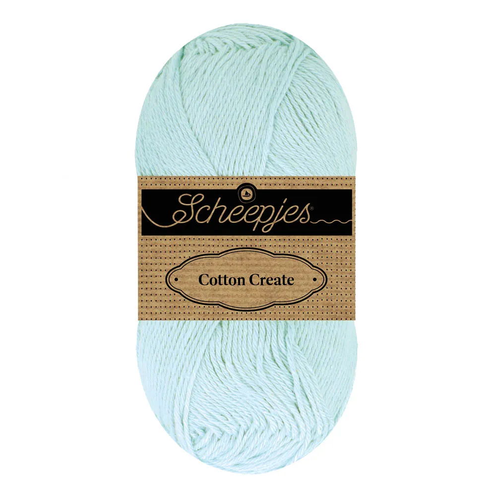Scheepjes Cotton Create 652 Swatch Indhold:50% genanvendt bomuld, 50% premium bomuld Vægt/længde:50 g = ca. 170 meter Anbefalede pinde:3.00 mm Strikkefasthed:10x10 cm = 28 m x 40p Vask: Maskinvask, max 40ºC.