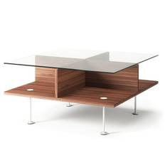 Decotique Vogue Sofabord 70x70 Cm / Hvidt - Sofabord Glas Valnød - 388995-308811-308811