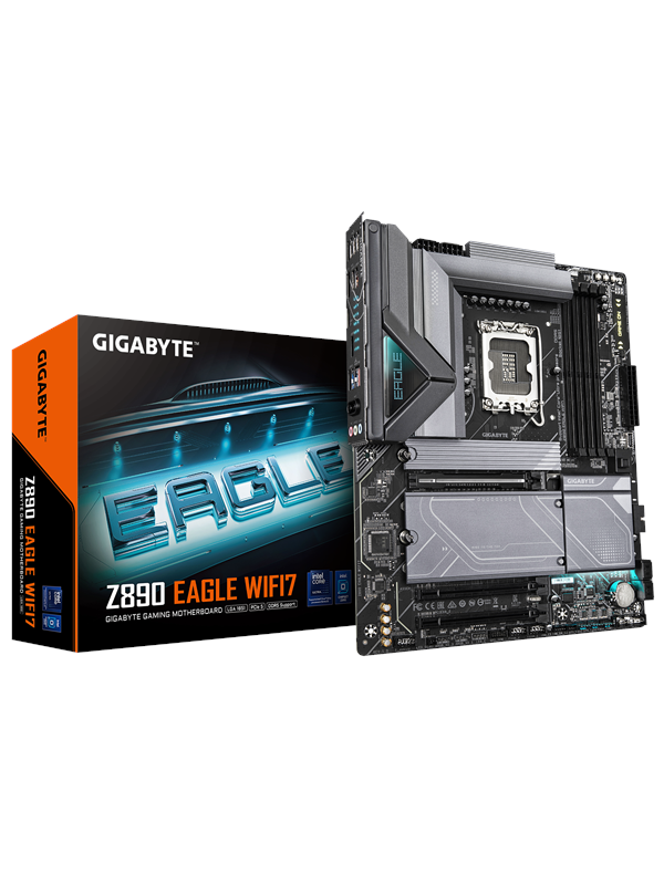 GIGABYTE Z890 EAGLE WIFI7 Moderkort - Intel Z890 - Intel LGA1851 socket - DDR5 RAM - ATX