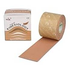 Nasara Original Kinesiologi fysiotejp för sport och medicin, rullstorlek 5 cm x 5 m, beige