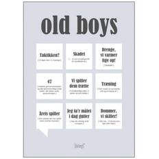 Dialægt Plakat Old Boys 70x100 cm, Grå