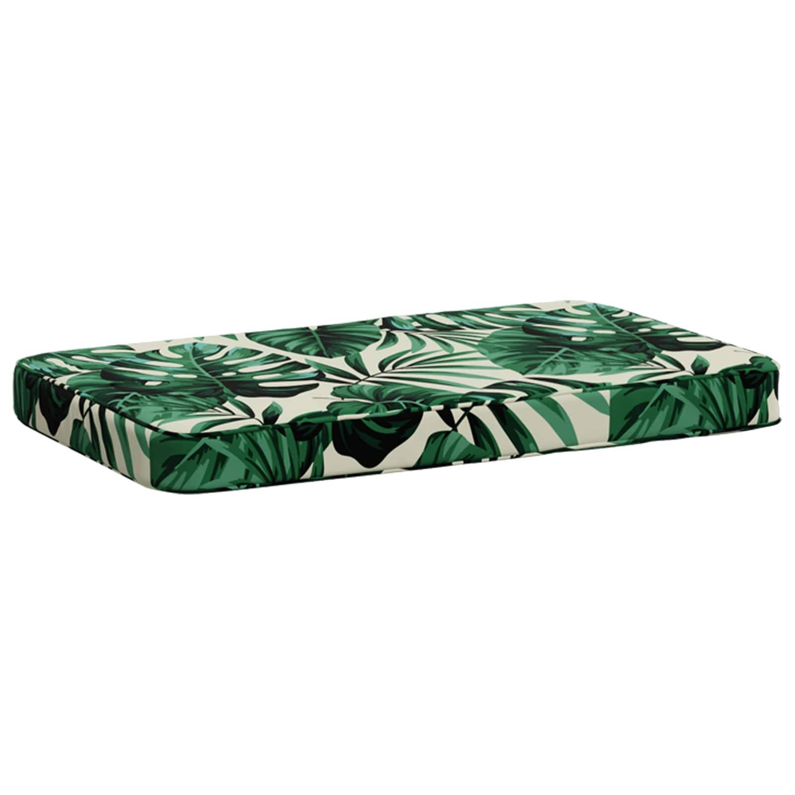 vidaXL 1-delad Bänk Kudde VUGHT 100% Polyester Bladmönster