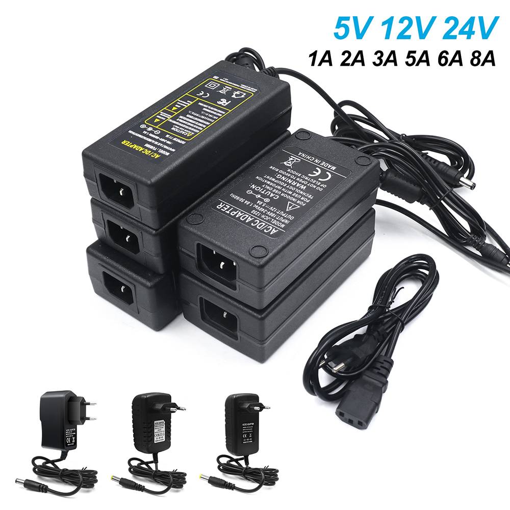 5V 12V 24V LED Power Supply Adapter 2A 3A 5A 8A 10A 1A EU US AU UK Plug Transformer 110V 220V AC to DC LED Strip Charger Convert