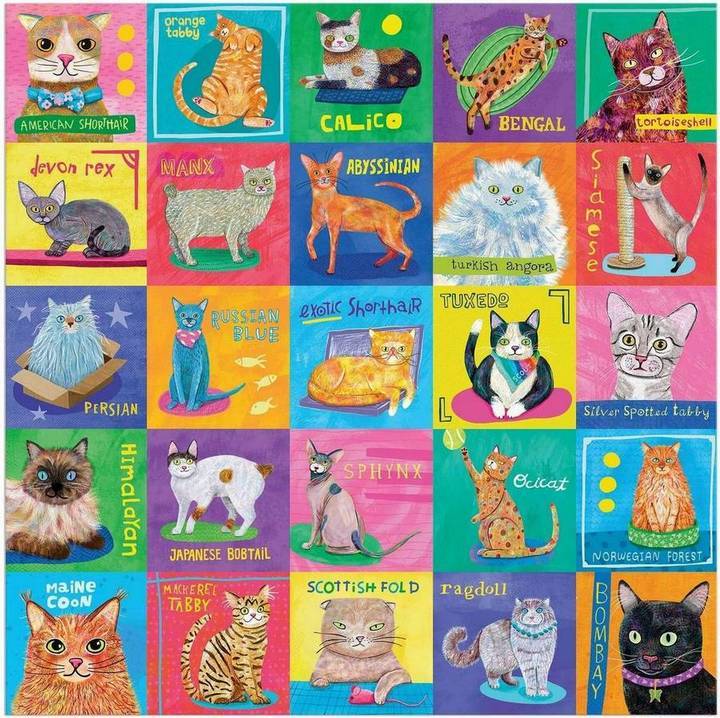 Purr-fect Portraits 500 Piece Jigsaw Puzzle - Default Title