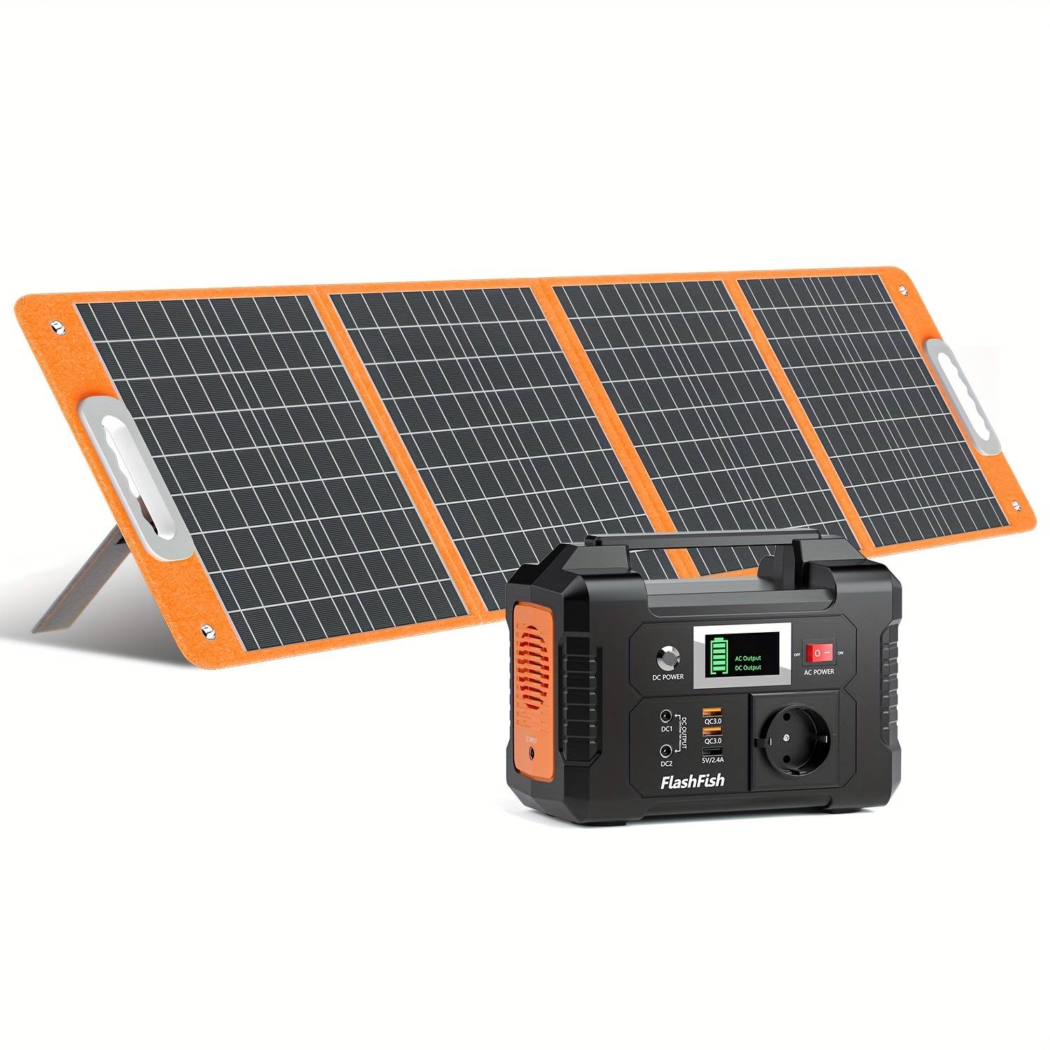 200w Mobile With A 100w Collapsible Solar Panel, Featuring A 151wh Digital Display Solar Generator, Equipped With A Smart Battery | High-capacity Lithium Battery | Pure Sine Wave Ac Power