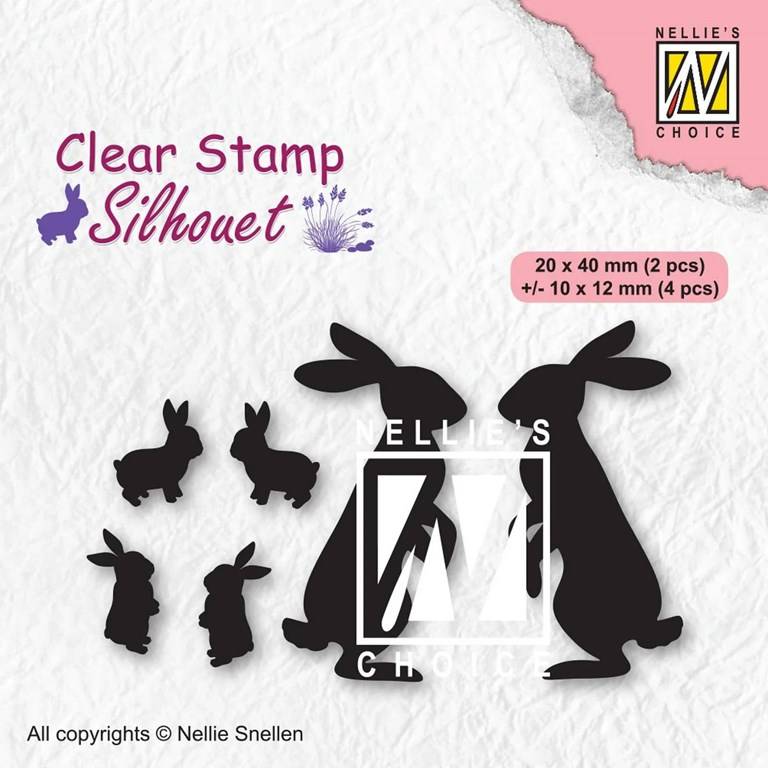 Clearstamps - Silhouette - Rabbits