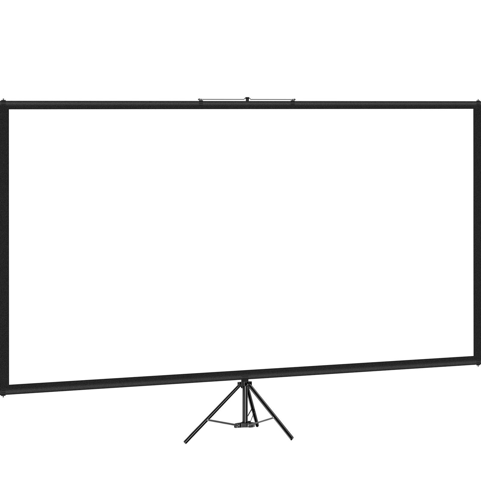 Vevor Tripod Projector Screen With Stand 70 Inch 16:9 4k Hd Projection Screen Stand Wrinkle-free Height Adjustable Portable Screen For Projector Indoor & Outdoor For Movie, , Gaming, Office