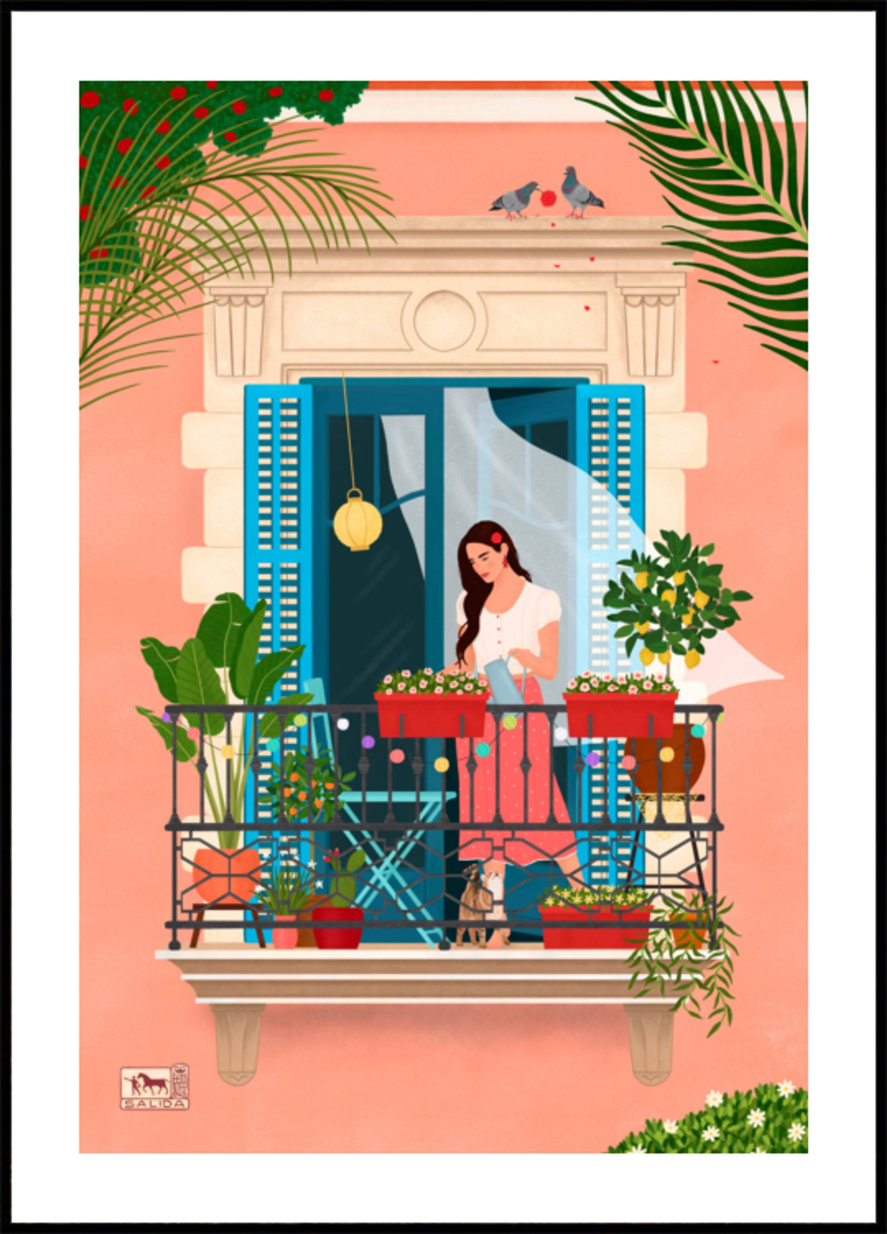 Mediterranean Balcony Garden (70x100) - Plakater > Osorterade verk
