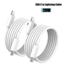 20W PD-laddningskabel USB-C till Lightning för 14/13/12/11/X/XS/XR/SE/IPOD/IPAD - Vitt (1m,2m)
