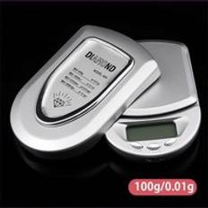 Didihou bärbar digital våg 100/200/500g 0.01/0.1g minificka bakgrundsbelysning smycken elektroniska vågar som väger balans gram - 100g 0.01g