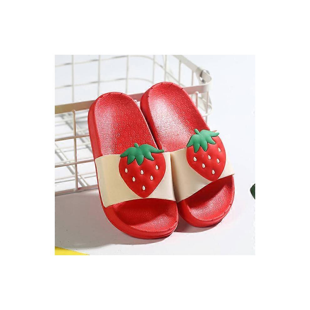 (EU 28, r strawberry) JWL-Baby shoes rainbow beach slippers cartoon