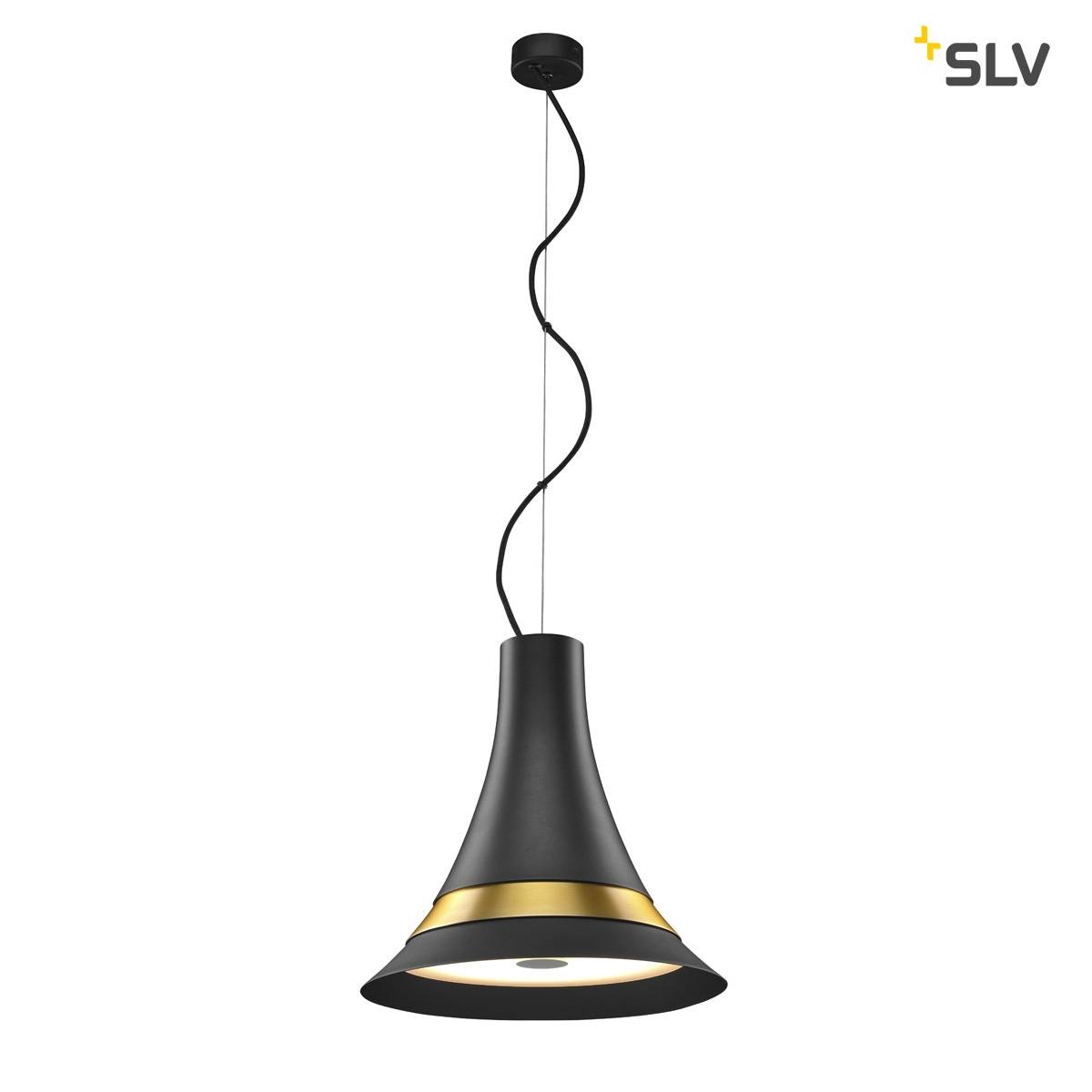 SLV Bato 35 LED Pendel Svart/Mässing