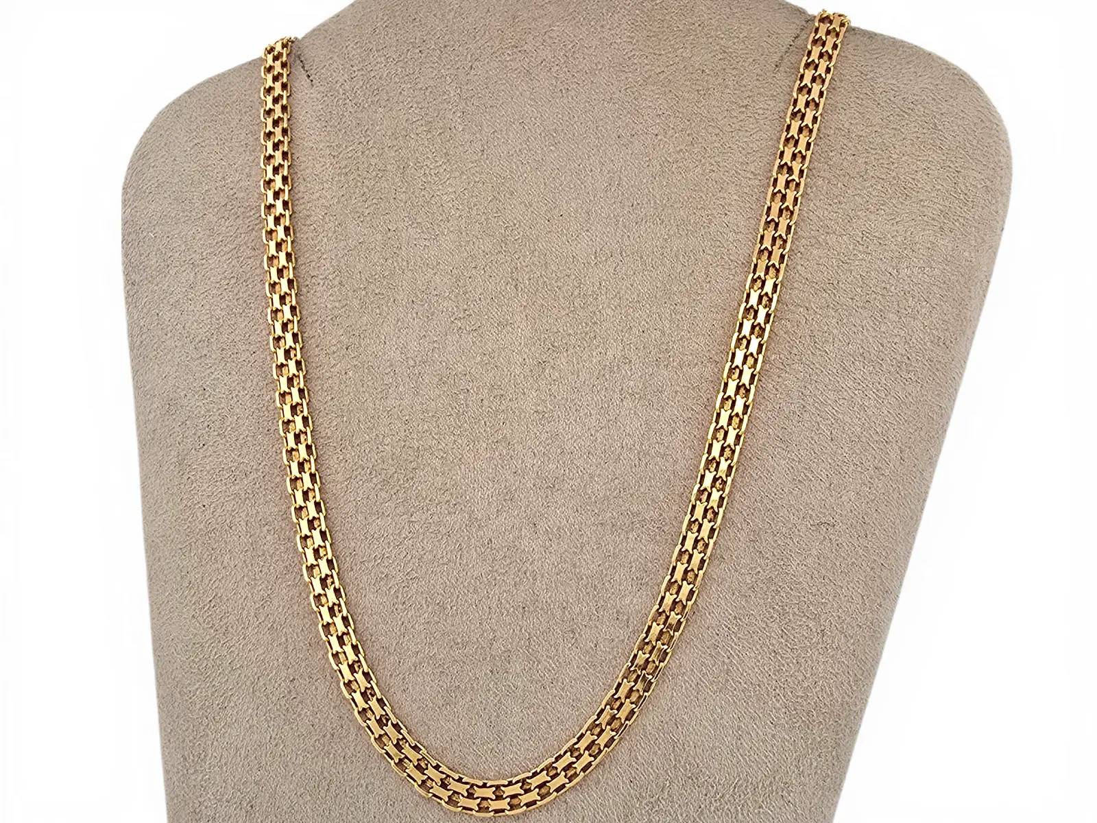 18k halsband x-länk utan stav 13,4 gram 43 cm