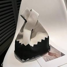 Knot Bag Dam Randmönster Virka Väska 1 Styck Mini Virka Väskor Handväska Randmönster Stickning Virkad Andningsbar Lättvikts hopfällbar ficka, Lämplig - Multifärgad