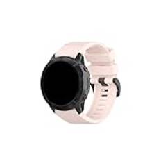 Klockband passar for Garmin Descent Mk2 2S/Fenix ​​6 6S 6X 5X 5 5S/Forerunner 945 935 Sport Silikon Armband med snabbkoppling (Color : Pink, Size : 226mm Fenix 5X 3 3HR)