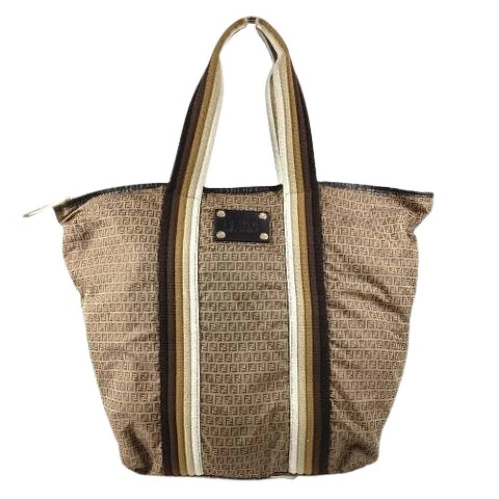 Fendi Vintage Pre-owned Nylon Tote Bag - Vintage - Dame - Beige - ONE SIZE - Nylon
