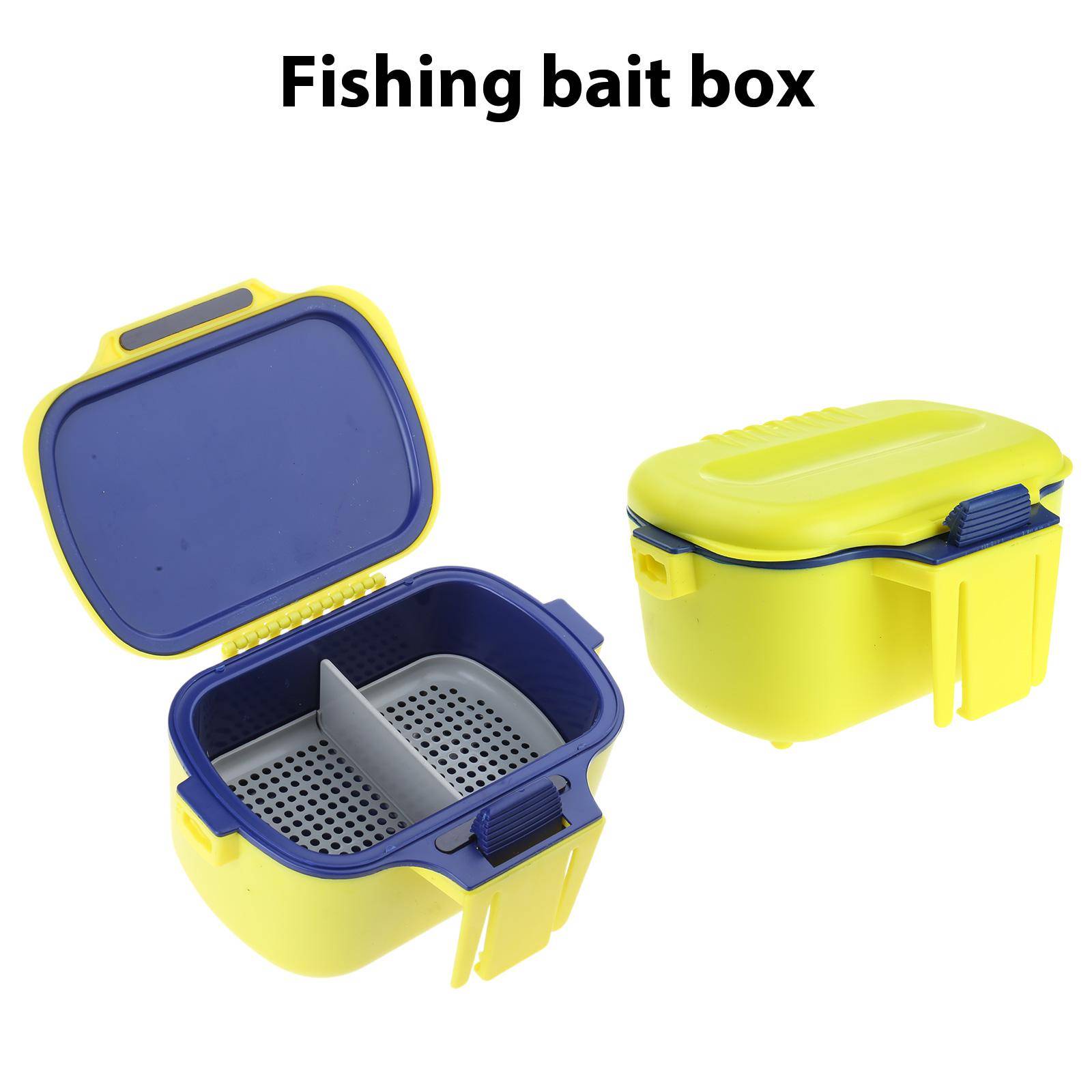Fiske Maskbeteslåda Fiske Levande Beten Förvaringsväska med Fack Fiske Insektlåda Tackle Box för Levande Beten vit