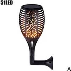 L&#xE5;gan flimrande 96 led solcells v&#xE4;gglampa utomhus vattent&#xE4;t ficklampa hem tr&#xE4;dg&#xE5;rd dekoration staket korridor lampa - 51 ledde