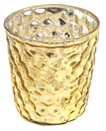 Insideretail Mercury Glass Star Tea Light Holders With Distressed Foill Set 12 Antique Gold