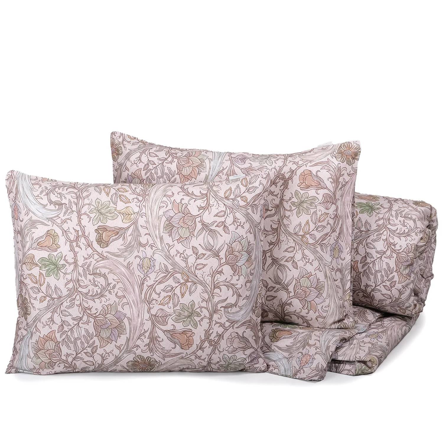 Lindås bäddset multi - 150x210 cm - Multifärgad/Beige/Rosa