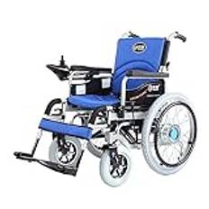 Portable Foldable Electric Wheelchair For Adults,Premium All Terrain Wheelchair With 5W Dual Motor,28.8" Big Rear Wheel,36° Joystick, Weight Capacity 1Kg,Manual Electric Switch (Color : C)