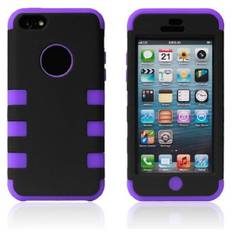 3-delt Robot silicone cover til iPhone 5C. Lilla.