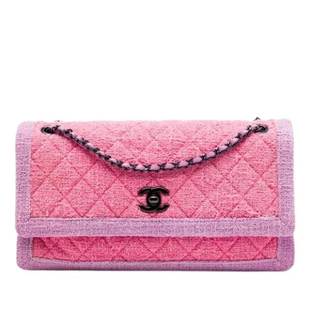 Chanel Vintage - Pre-owned Vintage Flap Shoulder Bag Vintage - Dam - ONE Size - Tweed