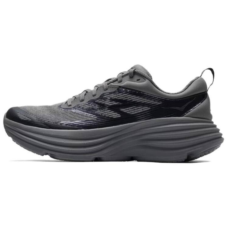 Hoka One One Bondi 8 Ts Caged Bekväma Mångsidiga Tygstöd Löparskor Unisex Sneakers Grå 1178715-GVLM cm
