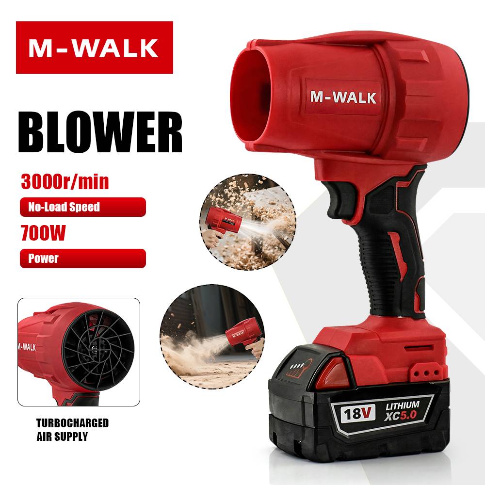 M-WALK Electric Powerful Air Blower turbo Jet Fan Air gun Dryer Snow Dust Blowing Tools For Milwaukee 18V Battery Pins