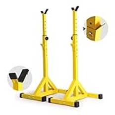 Home Gym Adjustable Weight Bench Workout Bench Adjustable Benches Squat Rack Split Barbell Shelf Yellow Weight Bench Professional Bench Press Fitness Equipment