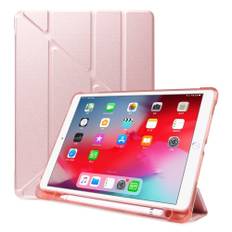 iPad 10.2" (2021 / 2020 / 2019) / iPad Pro 10.5 / iPad Air (2019) Cover - Fleksibelt Origami Flip Cover - Rose Gold