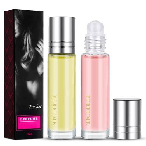 LOPHE Roll-on feromon parfymolja, koncentrerad doftkroppsolja, infunderad eterisk olja parfym Köln Premiumkvalitet och långvarig doft, 2 * 10 ml Roll-On Bottle parfymolja för resor