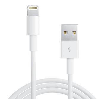 USB-A til Lightning - 2 m - Hvid (Høj Kvalitets OEM kabel)