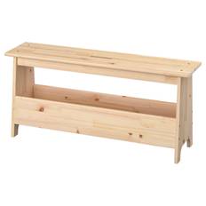 IKEA - PERJOHAN bænk med opbevaring, fyr, 100 cm