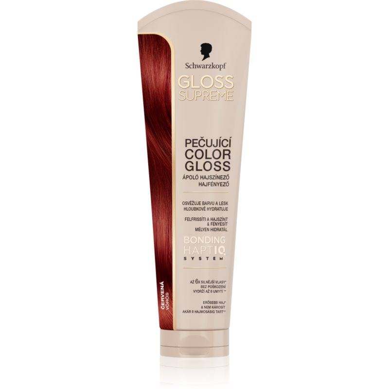 Schwarzkopf Creme Supreme Gloss färginpackning Tillför fukt och glans Skugga Intense Red 145 ml