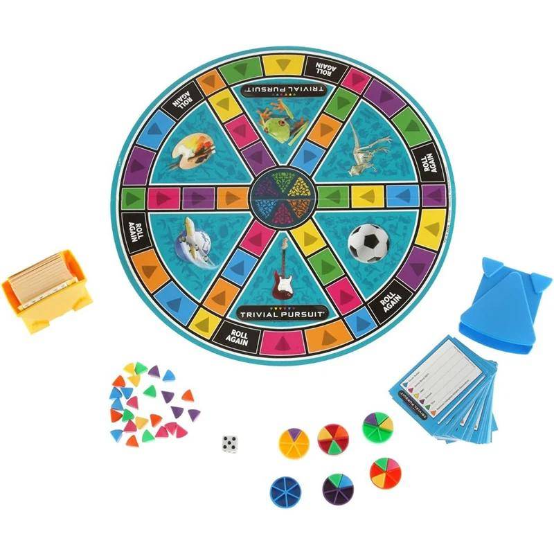 Trivial Pursuit Family Edition Brädspel: Ett roligt och utmanande sätt att föra samman familj och vänner ljusgrön färg