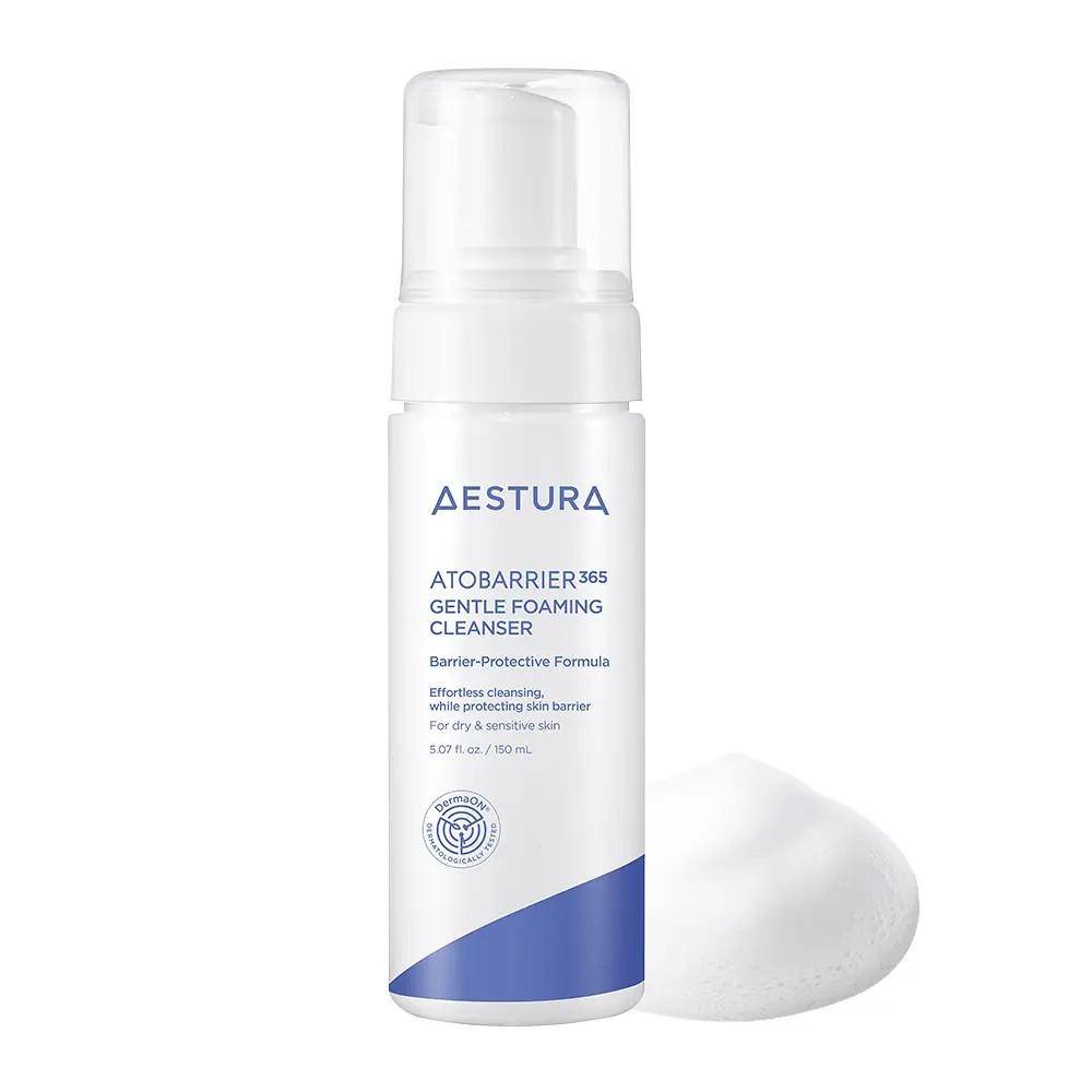 AESTURA Atobarrier365 Foaming Cleanser Set (150 ml + Refill 150 ml + Cotton Pads 40 + Pore Tension Mask)