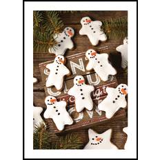 Gingerbread Snowmen Poster (21x30cm) - Plakater > Jule Postere